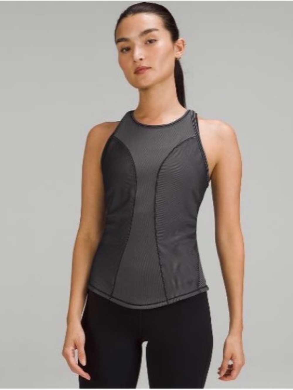 Base Pace two toned ribbed tank